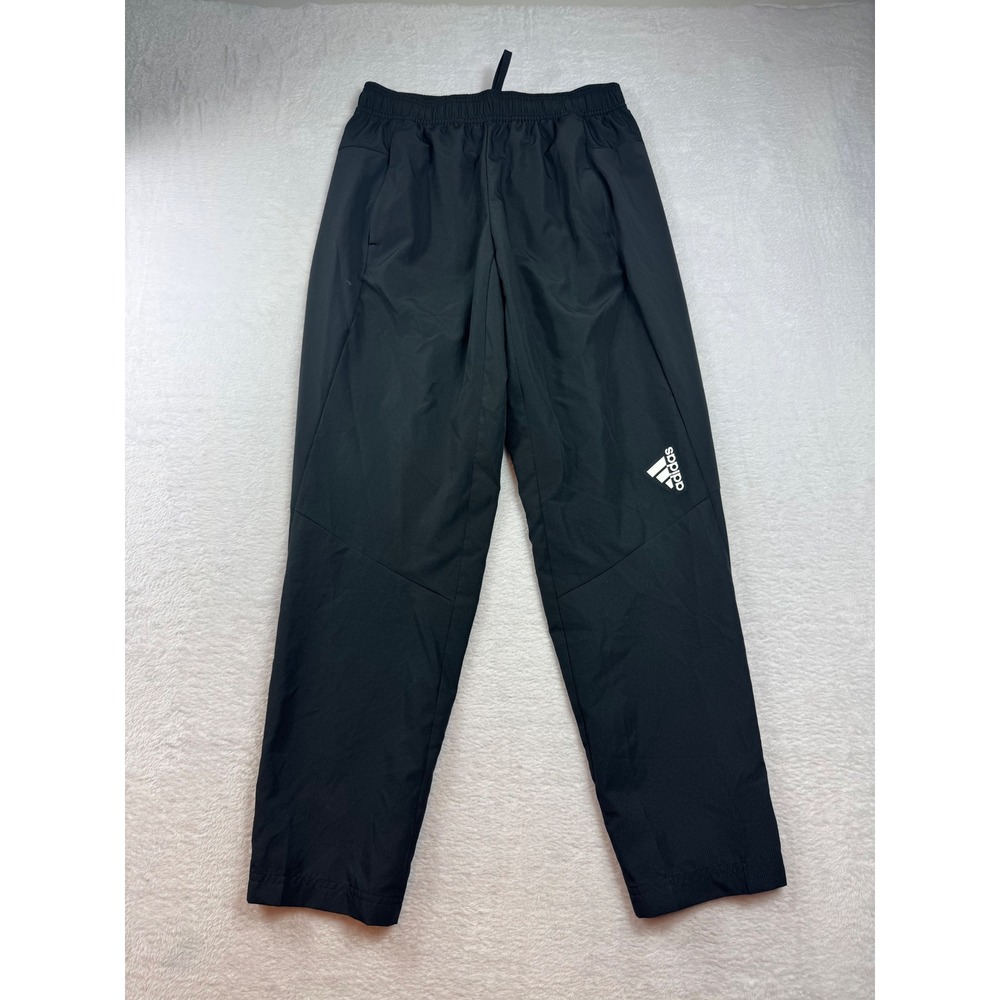 Adidas AEROREADY Mens Training Pants Black Ripstop Zipper Pockets Size Medium